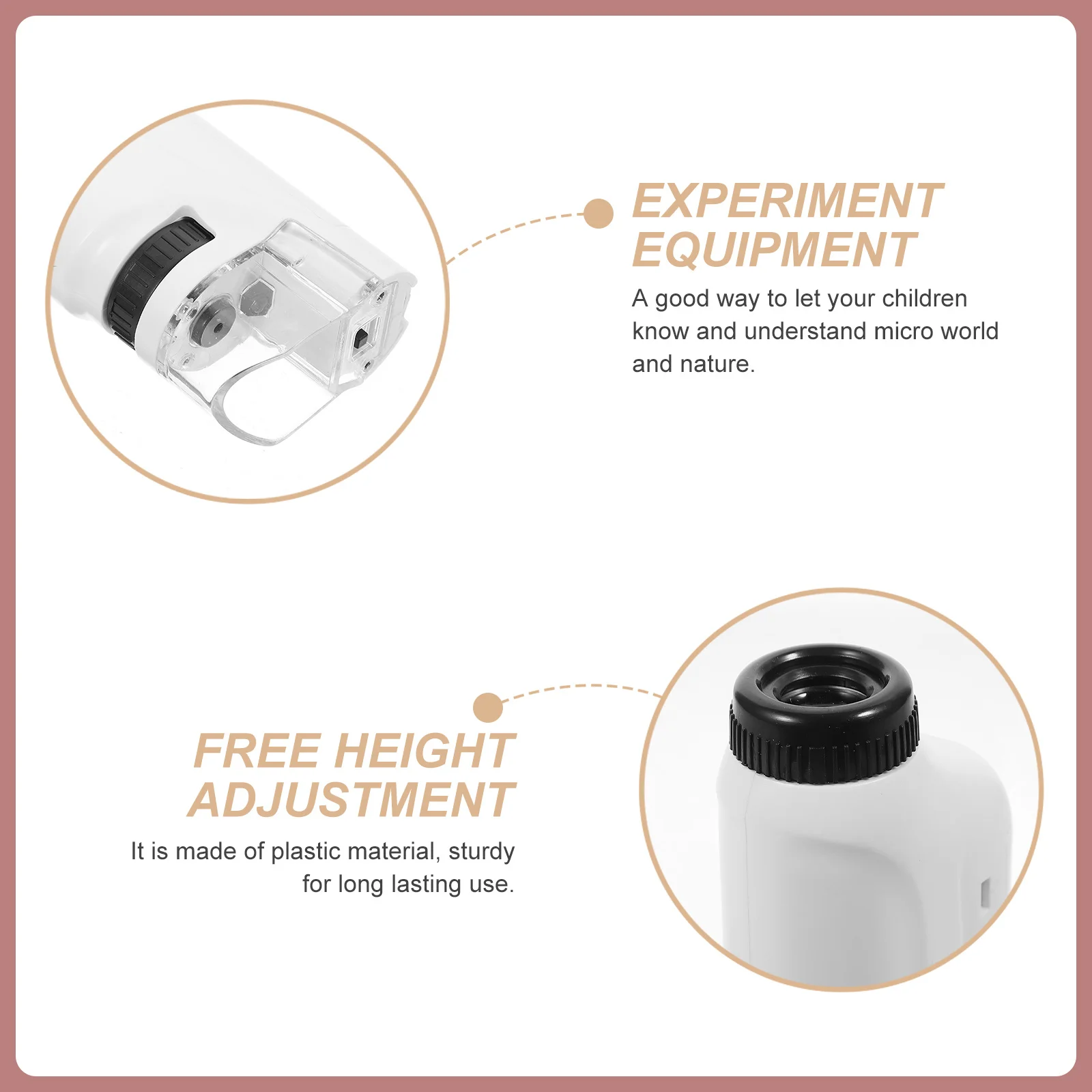 Portable Microscope Simple Biological Magnifier Science Experiment Tool For Kids Student School Accessory Outdoor