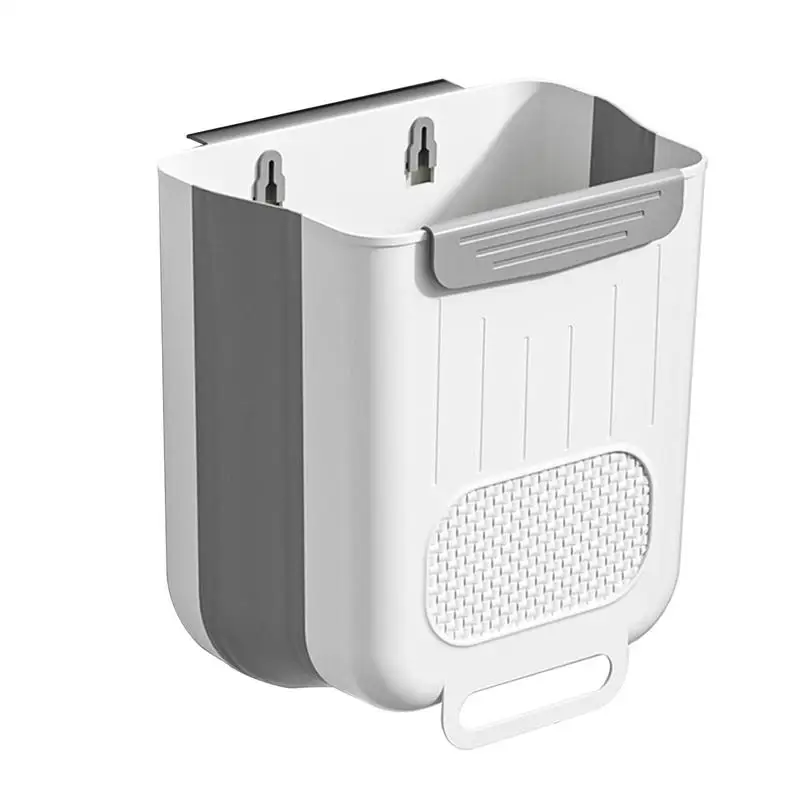 Wall Mounted Trash Can Portable Foldable Waste Bin Space-saving Garbage Bin Under Sink Multifunctional Kitchen Cabinet Door