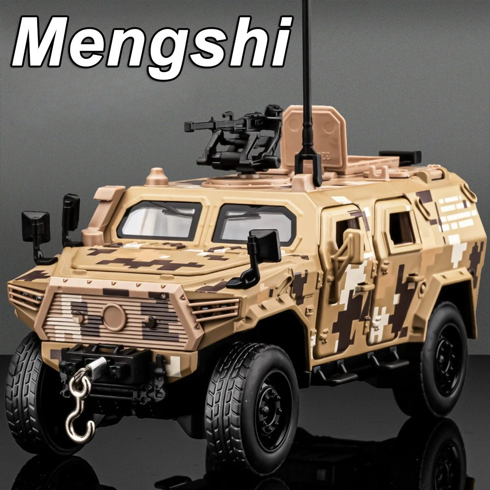 1:32 Schaal DongFeng Mengshi Sabertooth Diecast Model Legering Speelgoed Auto Deuren Geopend Geluid Licht Trek Terreinwagen kinderen Speelgoed