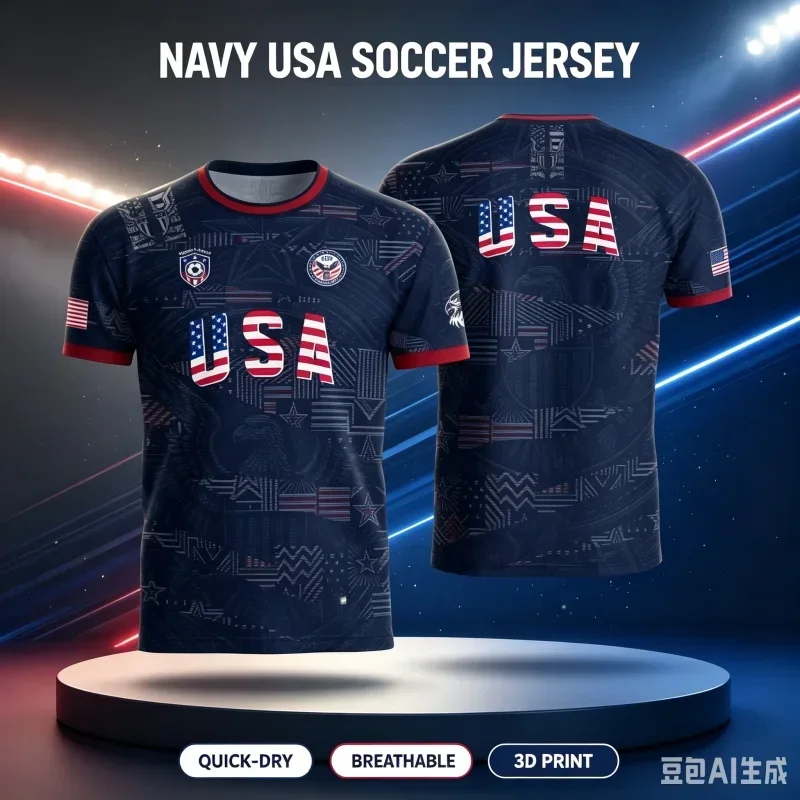 2027 New American Fan Customized Casual Sports Fast Drying Breathable 3D Printed T-shirt For Home And Children's Wear