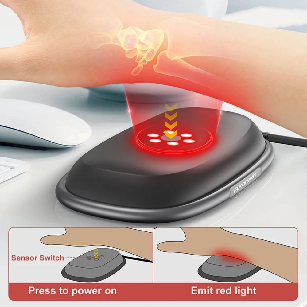 

Red light 660nm Mouse Pad With Wrist Rest Keyboard Rest Preventing Tenosynovitis Anti Slip Silicone Desktop Office Game Console