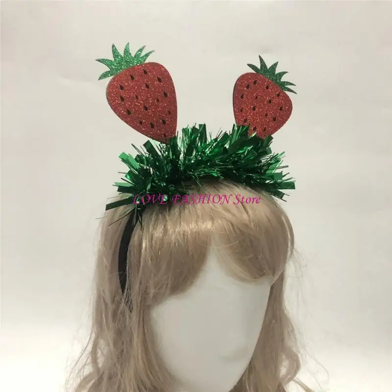 ชุดรูปแบบผลไม้เขตร้อน Halloween Hairhoop สำหรับปาร์ตี้ฤดูร้อนและวันหยุด Y166
