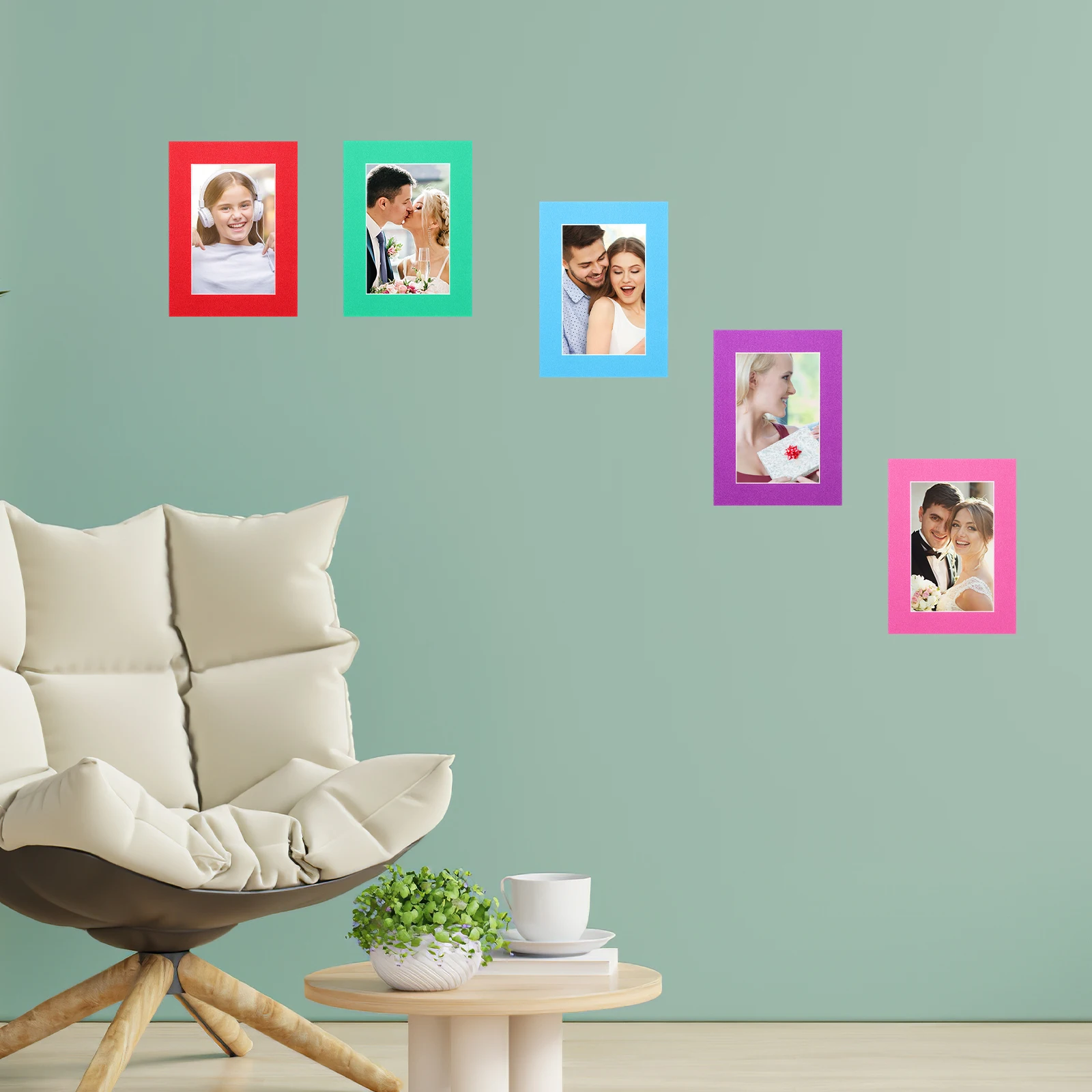 

30pcs Picture Frames Decorative Paper Photo Frame Cardboard Wall Display Frames for Bedroom Living Room Decor