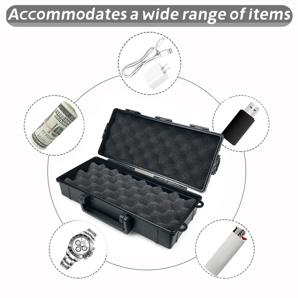 Magnetic Key Holder Under Car Hide Key Box with Strong Magnet Waterproof Magnetic Key Hider Rustproof Magnetic Storage Box