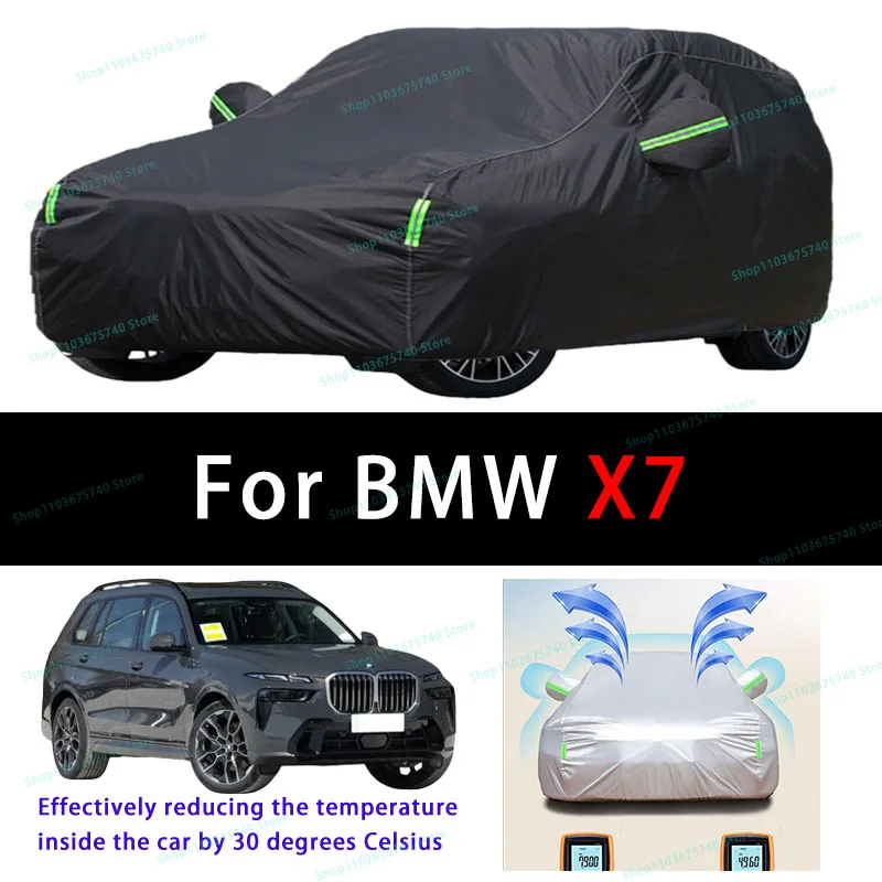 For BMW X7 Summer Full Car Covers Outdoor Sun uv Protection Dust Cooling Protective Auto Protective Cover