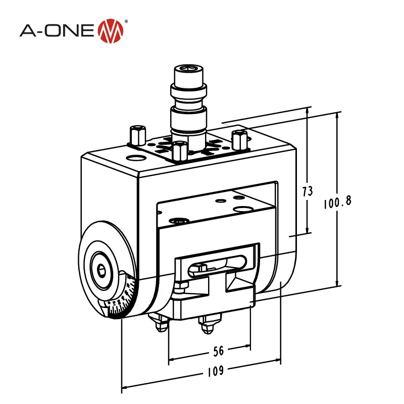 A-ONE Tilting Angular Adjustable  Wire Edm Lathe Parts Clamping  Self-centering Drill Chuck