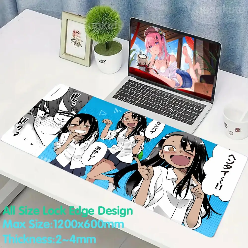 

Please don't bully me Nagatoro Mouse Pad Rubber Home Computer Mousepad Mouse Pad 4mm Super Office Keyboard Pad Big Large