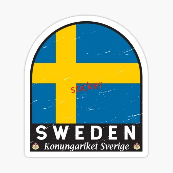 

Sweden Personality Decals Car Styling Rear Glass Window Decal Vinyl Graffiti Cartoon Car Decoration
