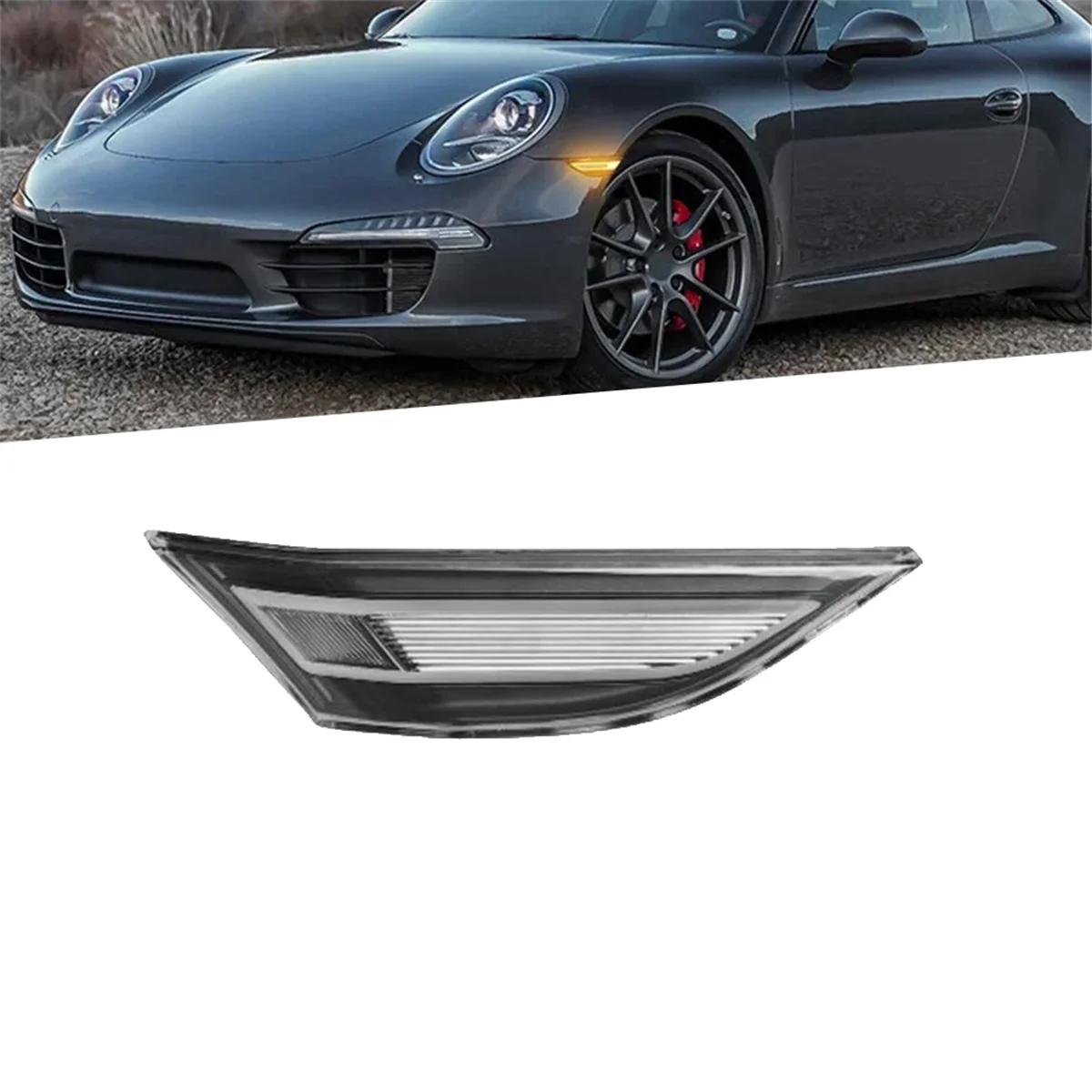 

1 пара янтарных светодиодных боковых габаритных фонарей для Porsche 991 Carrera Cayman Boxster 981, поворотный фонарь на крыле 99163125505 99163125506