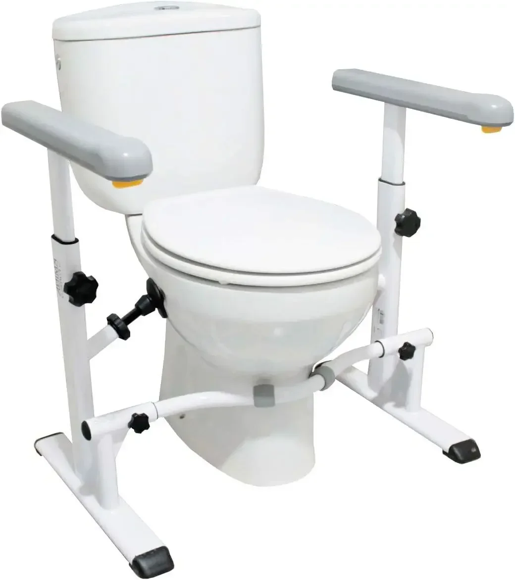 

Toilet Safety Rails for Seniors (330 lbs), Frame with Arms, Adjustable Height and Width, Grab Bars