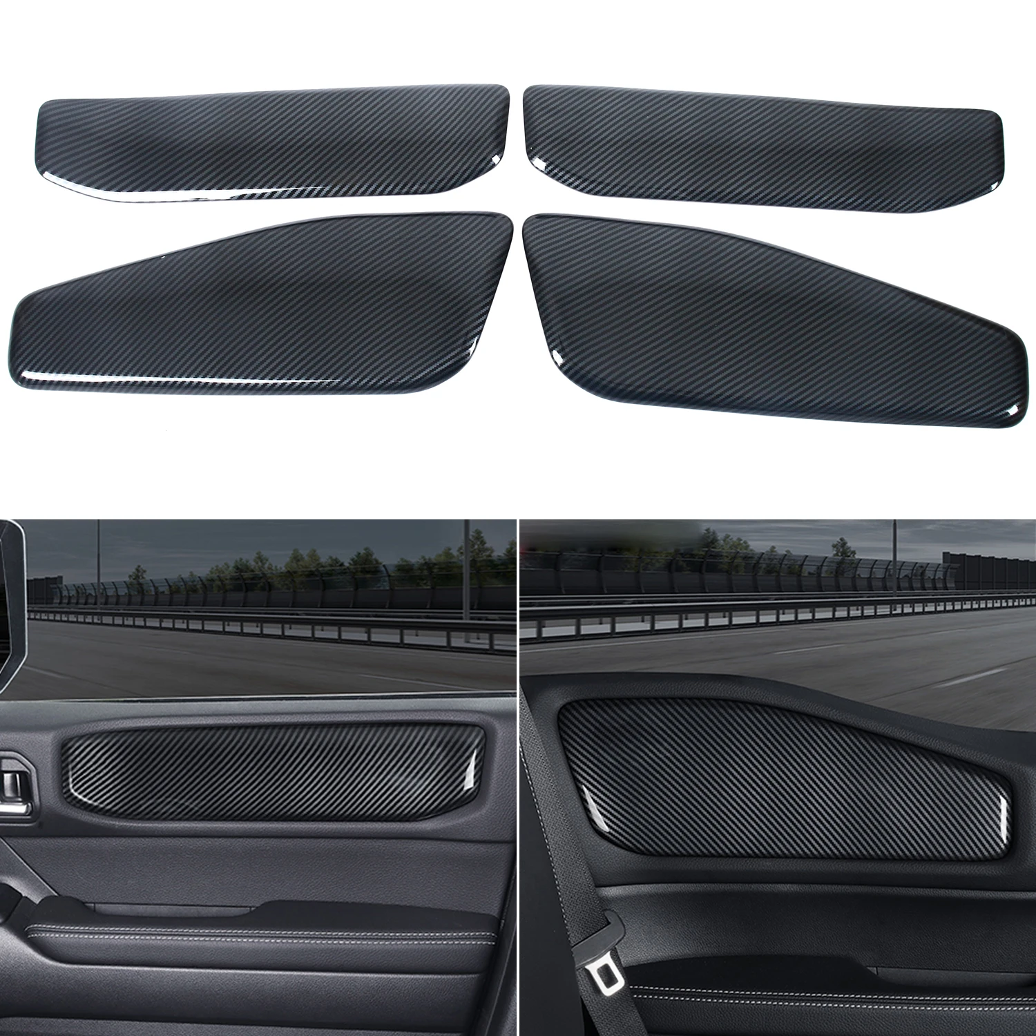 

For Toyota Land Cruiser Prado J250 LC250 2024 2025 Car Accessories ABS Car Door Side Inner Armrest Cover Trim 4pcs