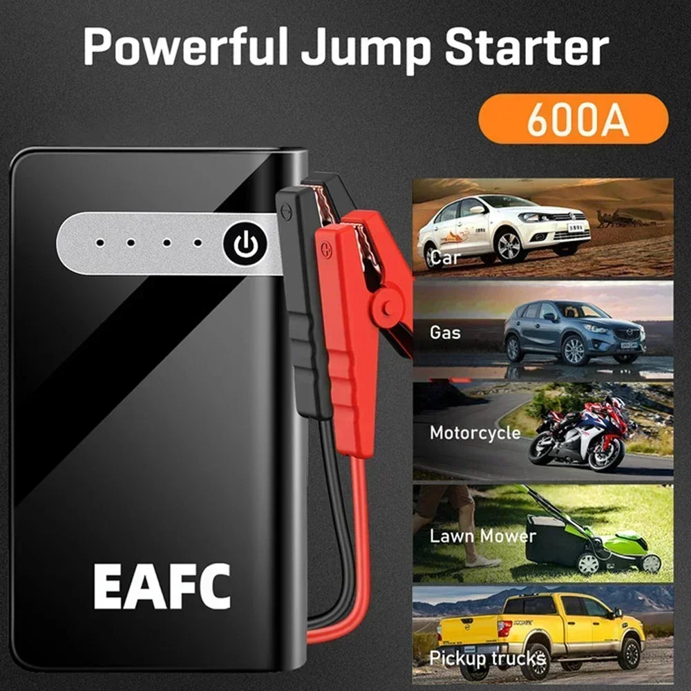 600A 12V Car Jump Starter Power Bank 12V Portable Car Battery Booster Charger Starting Device Auto Emergency Start-up Lighting