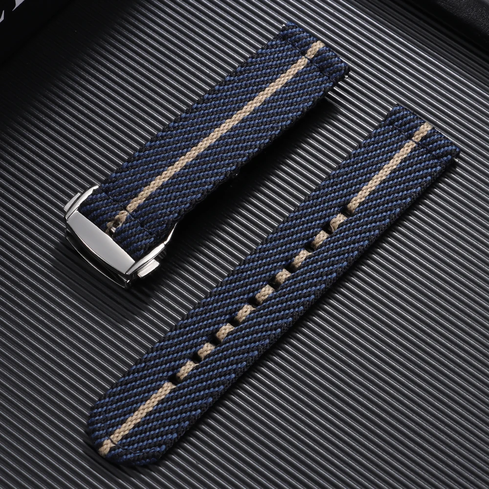 20mm Nylon-Uhrenarmband Sportlich für Rolex Herren-Armband für Tissot für Tudor für Seiko Uhrenband Ersatz Weiche Armbänder