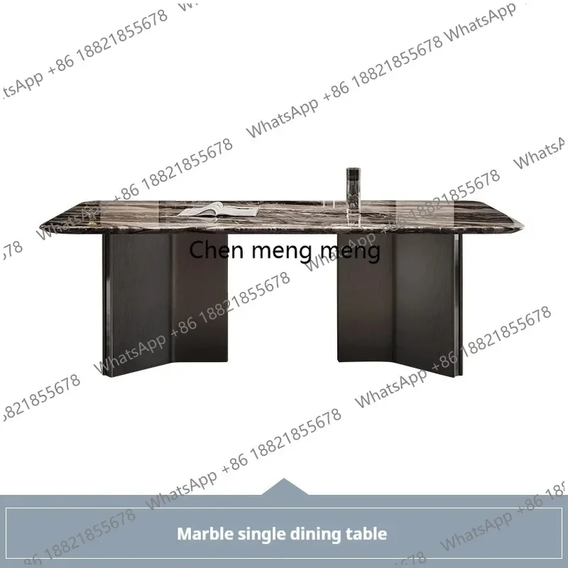 Y183 Dining table light luxury Venice brown marble dining table microcrystalline stone household dining table and chair combinat