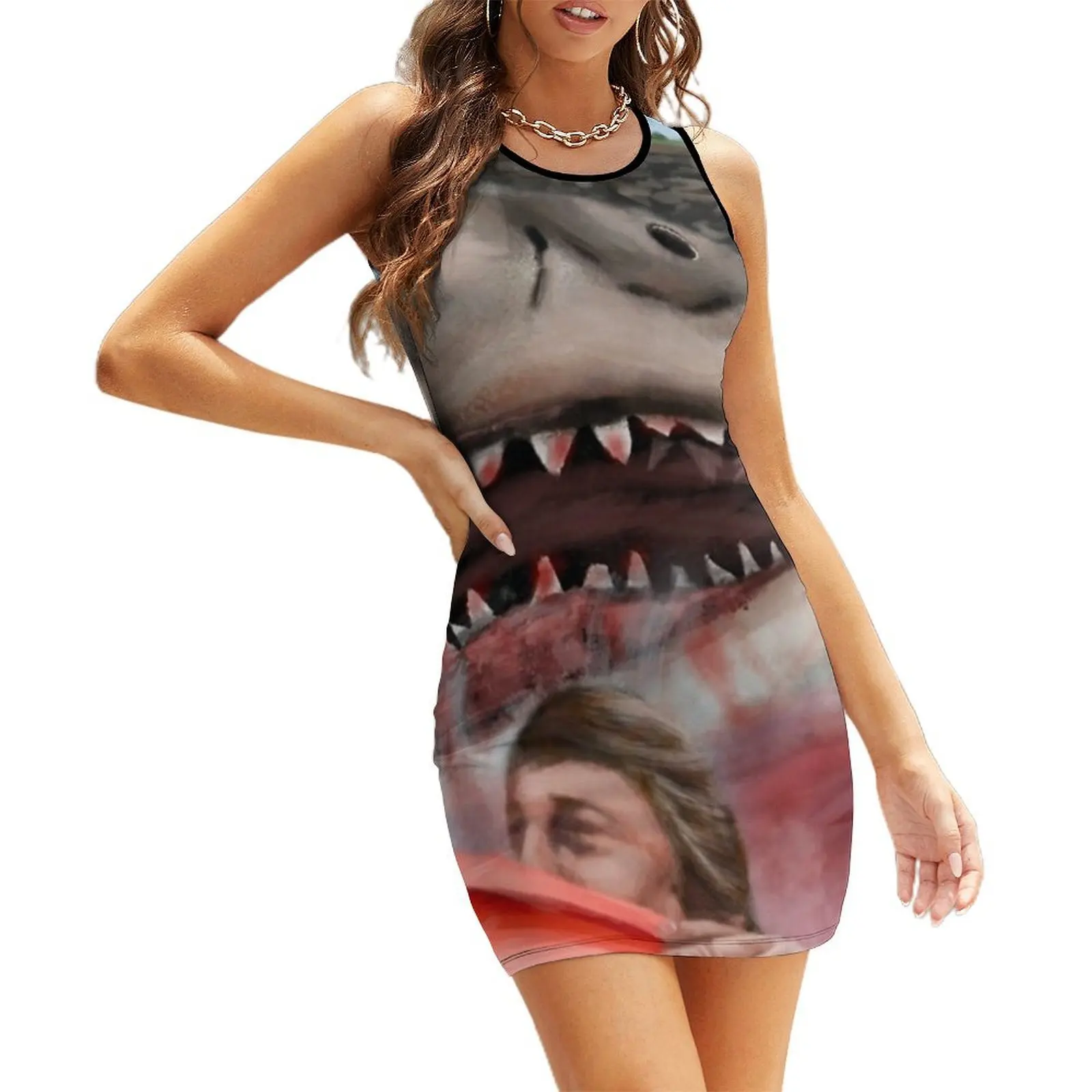 

Shark Attack (Jaws) Sleeveless Sundress birthday dress for women dress for women summer summer clothes dresses summer woman 2025