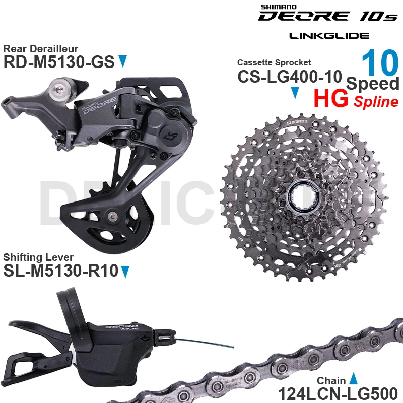 SHIMANO DEORE LINKGLIDE Groupset SL-M5130-R10 RD-M5130 CS-LG300 CS-LG400 CN-LG500 Original Parts
