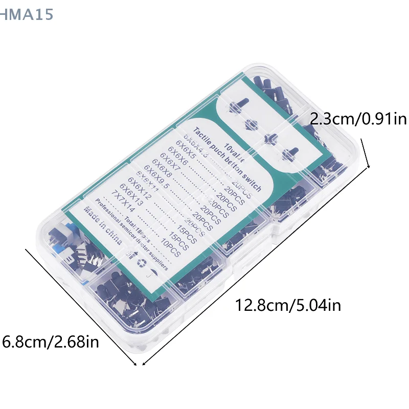 [EL] 10 قيم 180 قطعة مفتاح بـزر دفع اللمس لحظة اللمس اللباقة مفتاح صغير عدة 6*6 4.3-13 مللي متر 7*7 مللي متر لحظة التبديل
