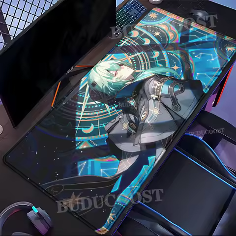 Game Honkai Star Rail Anaxa Mouse Pad Office Accessories Keyboard Anime Mousepad Natural Rubber Gaming Extended teclado Desk Mat