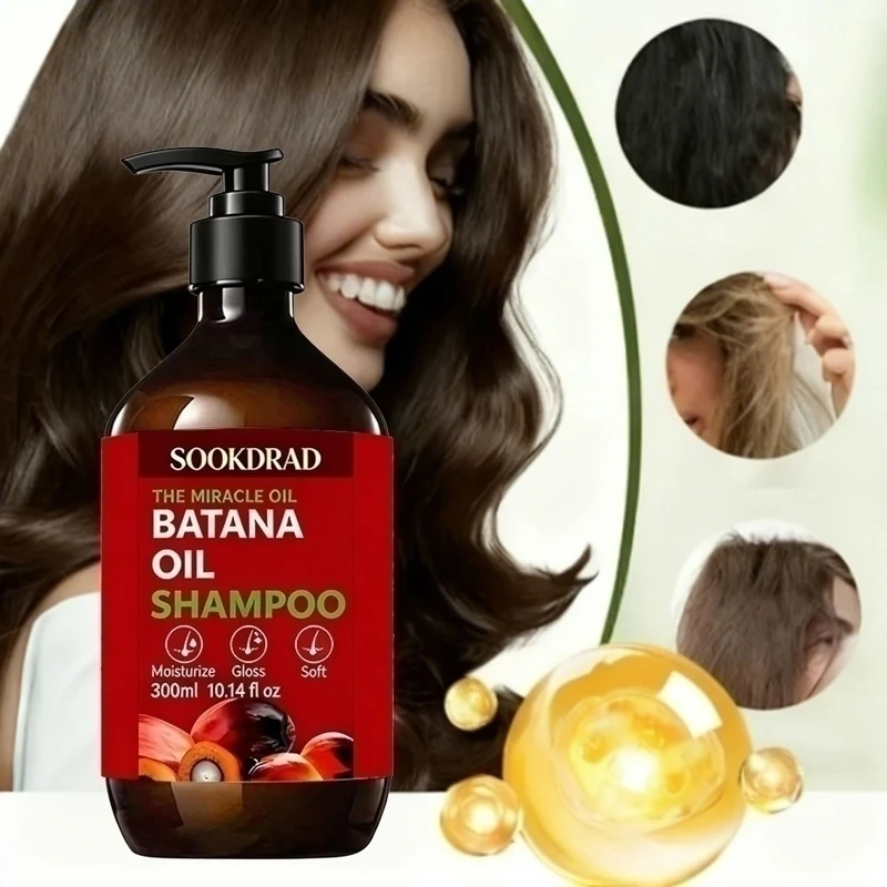

Batana Oil Shampoo, Boost Shine, Repair Damaged Hair, For Overnight Care Routine