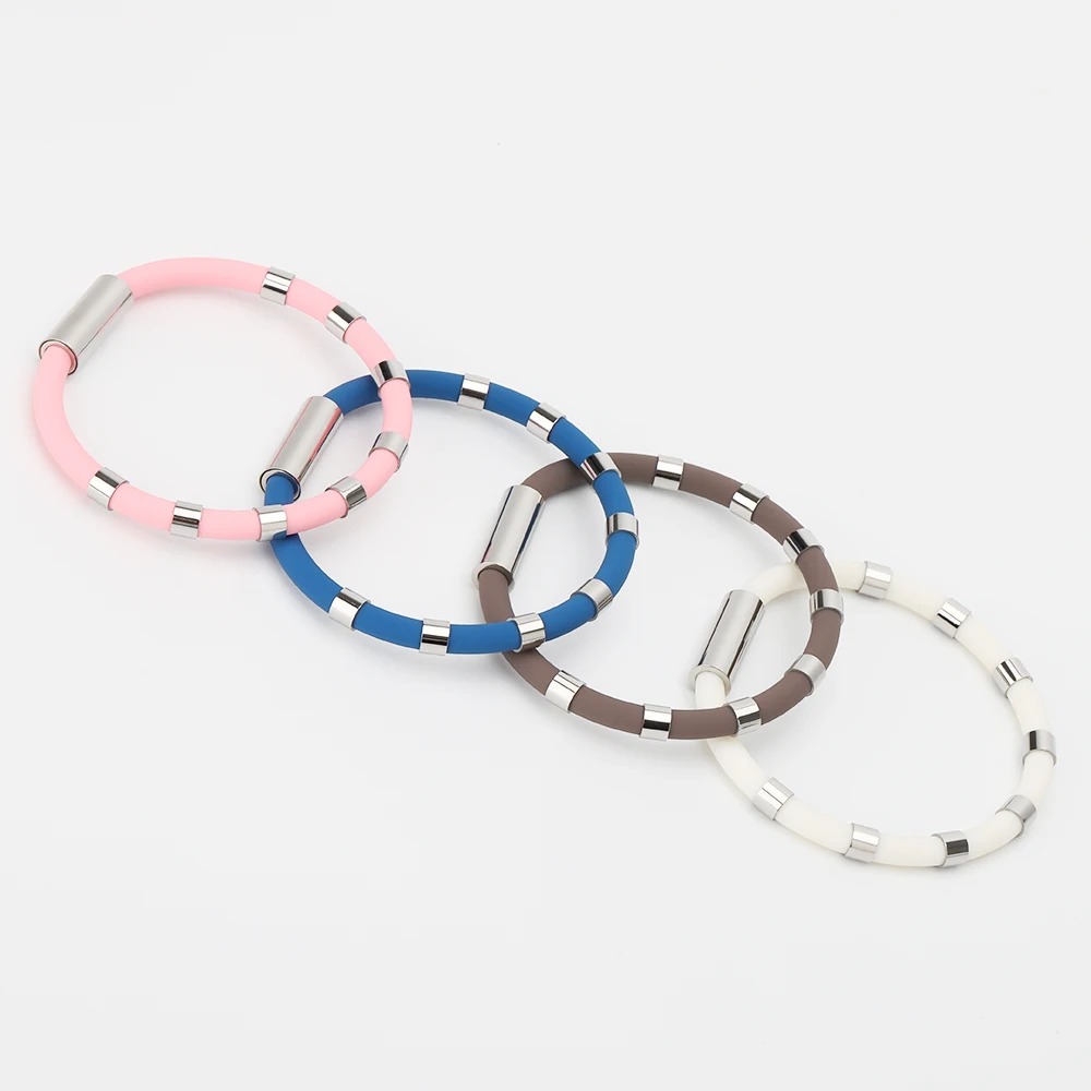 Travel Pulseras De Silicona Static Electricity Remove Magnetic Healthy Bracelet Germanium