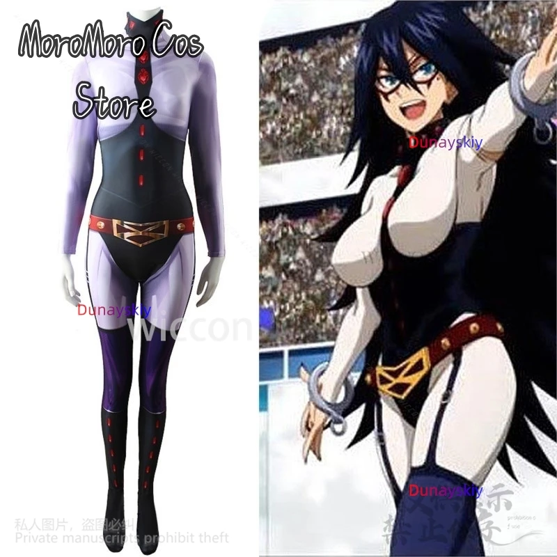

Anime My Academia Cosplay Midnight Costume Sexy Jumpsuit Y2K Punk Bodysuit Jirai Kei Girls Red Glasses Halloween Cos Customized