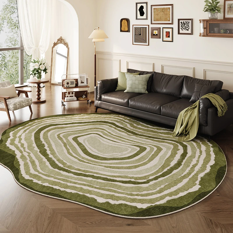 Irregular Shape Bedroom Decor Green Carpet Nordic Style Carpets for Living Room Home Washable Floor Mat Anti-slip Study Soft Rug