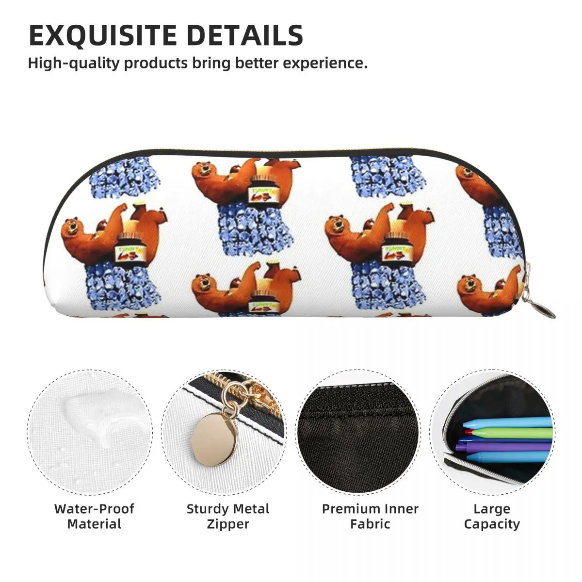 Grizzy And The Lemmings مقلمة قلم رصاص الحقيبة تخزين القرطاسية لوازم سعة كبيرة صندوق القلم حقيبة أقلام رصاص صبي فتاة المدرسة