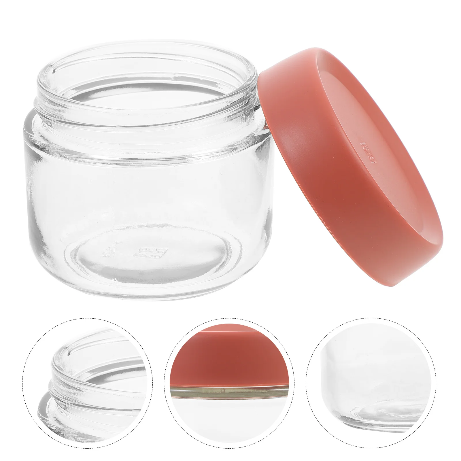 

3Pcs Food Sealed Jar Glass Honey Jar Plastic Lid Airtight Coffee Bean Jam Kitchen Storage Container for Home Restaurant