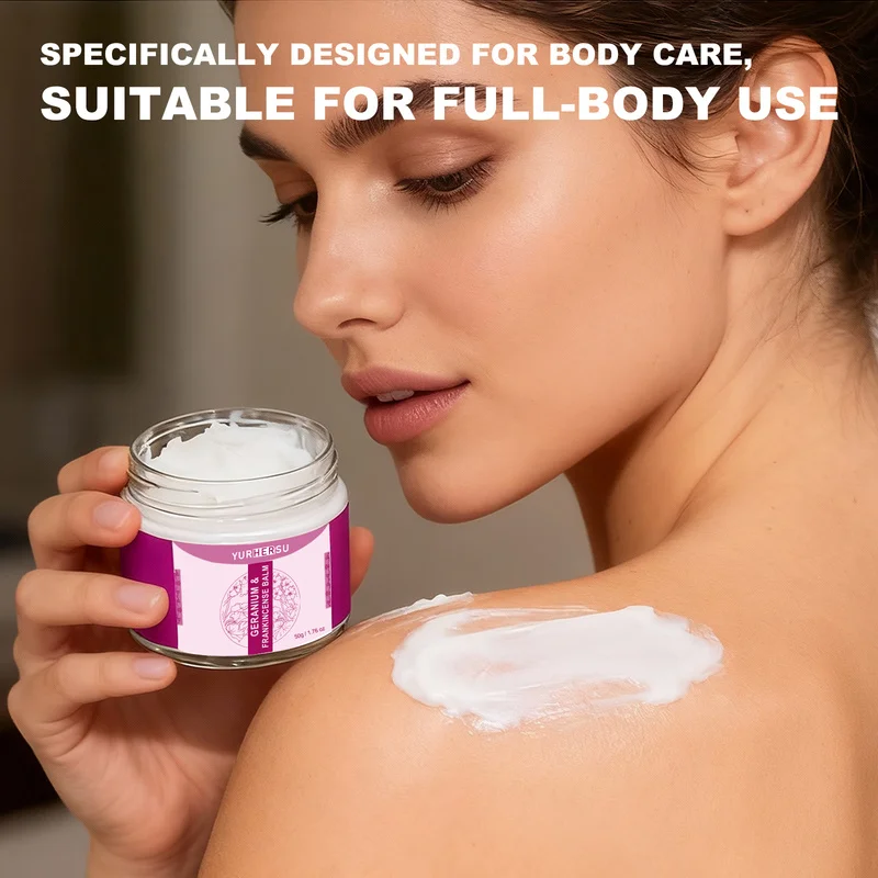 Geranium Frankincense Balm – Moisturizing Skin Balm with Geranium and Frankincense, Daily Hydrating Care