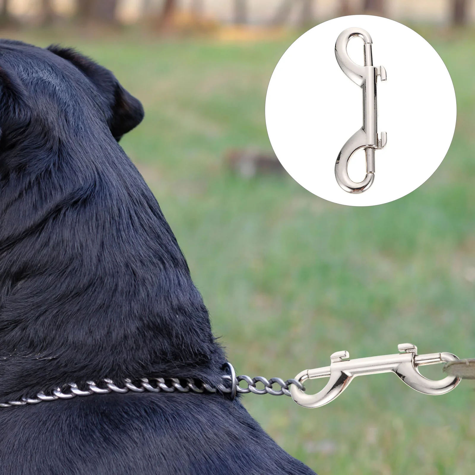 6 Pcs Leash Hook Dog Clip Bags Pet Buckle DIY Clasps Zinc Alloy Multipurpose Snap Double-ended Clips