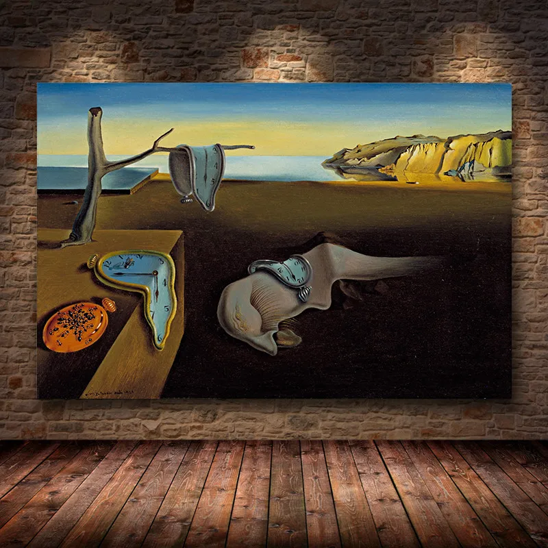 Salvador Dali La persistance de la mémoire, horloges, peinture à l'huile sur toile, impression sur toile, tableau mural pour salon