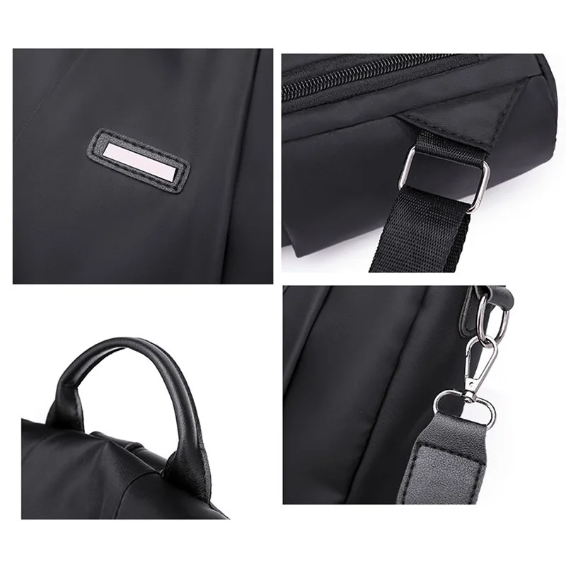 New Women\'s Multifunction Backpack Casual Nylon Solid Color School Bag For Girls Fashion Detachable Strap Travel Shoulder Bag