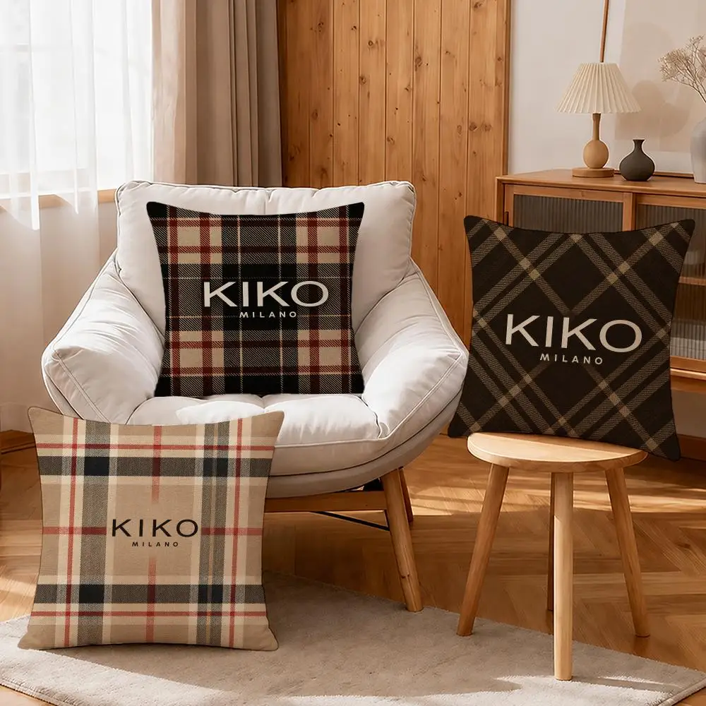 Brand KIKO MILANO Cushion Cover Linen Anti-Mite Antibacterial Cushion Cover Invisible Zipper Sofa Decor