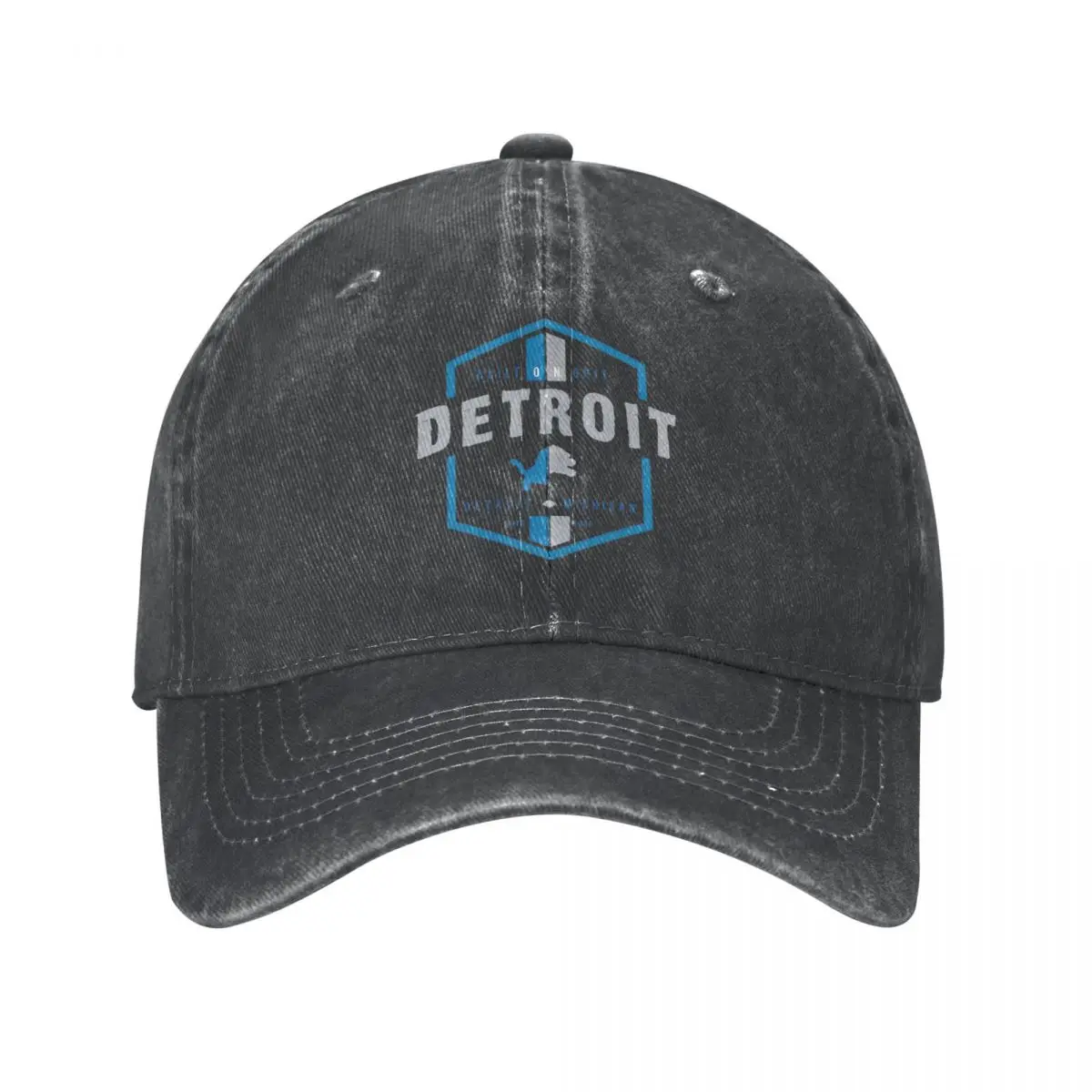 Vintage Detroit Grit Built On Grit Baseball Cap for Men Women Distressed Denim Snapback Hat Outdoor All Seasons Travel Caps Hat