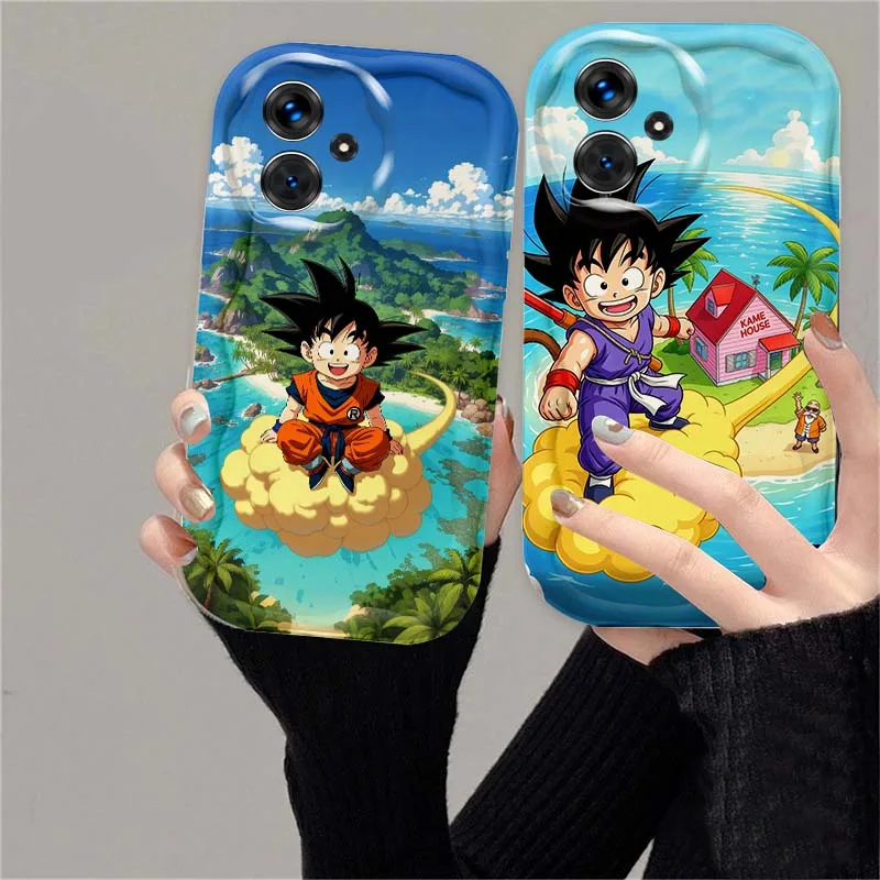 

Creative Cute Anime Goku For Xiaomi Redmi 9T 9A 9 9C 10 10C 12 13 13C 14C A2 A1 Plus K30 K40 K60 5G Wave Oil Phone Case