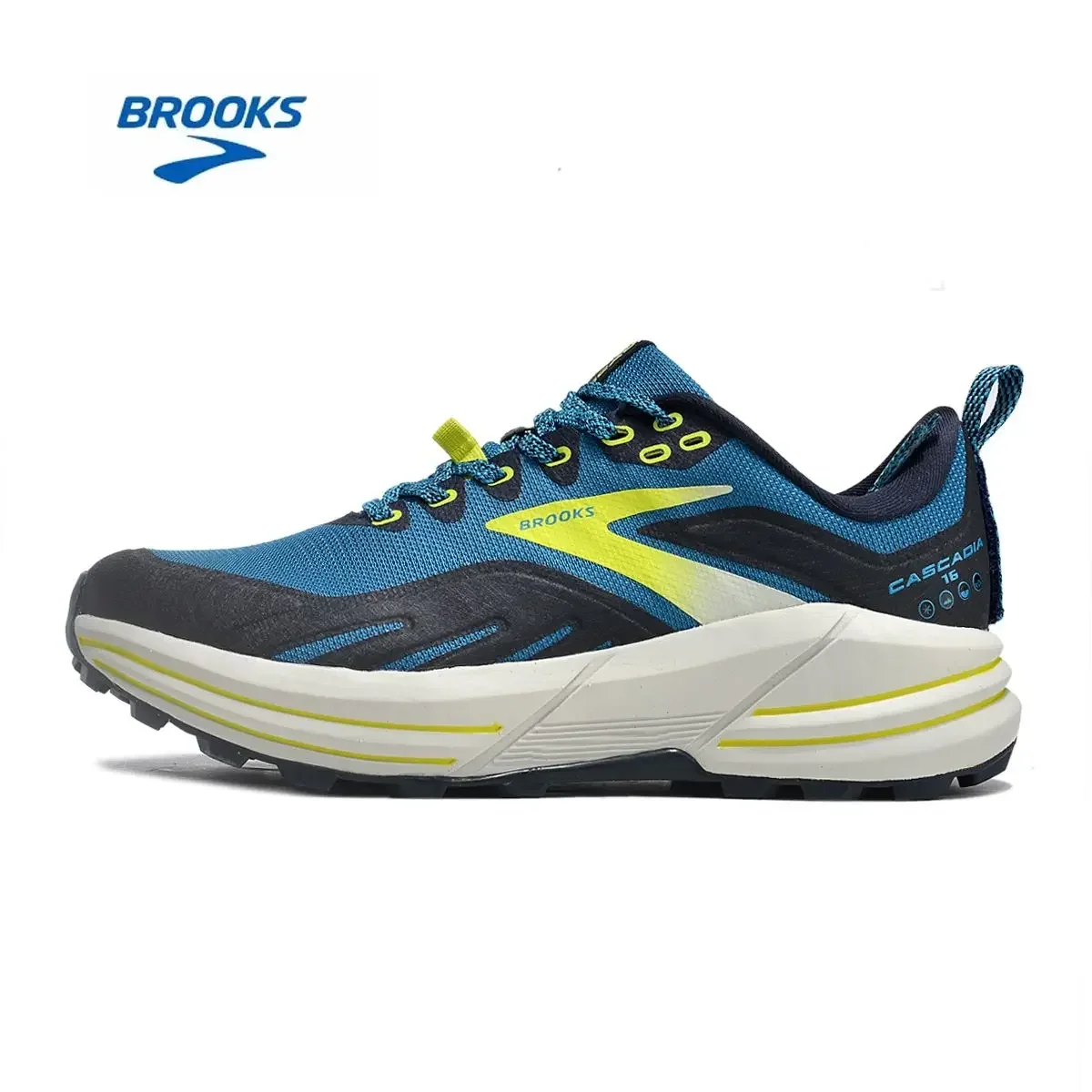 BROOKS Cascadia 16 Running Shoes Orange Deep Blue Purple Brown Men Women Long-Distance Road Sport Training Casual Sneakers