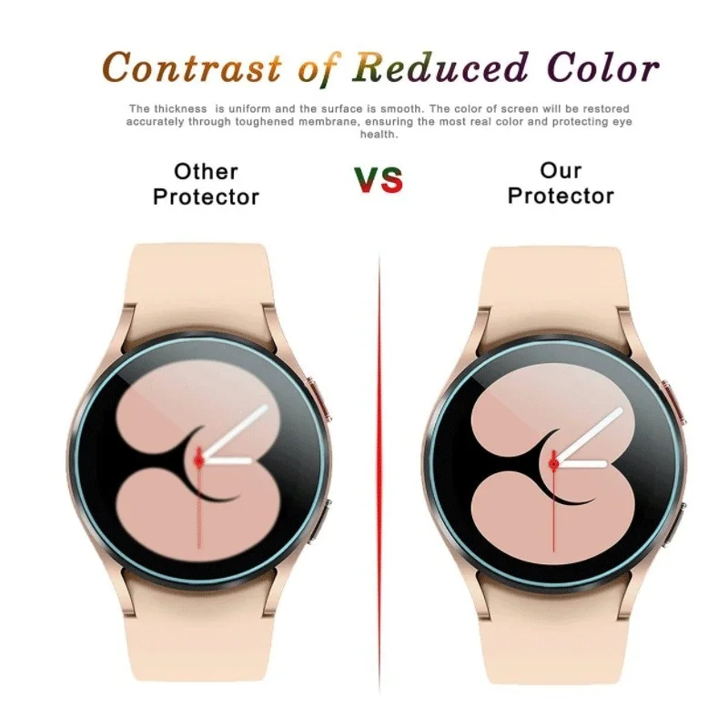 For Samsung Galaxy Watch 5 4 3 40/44MM Tempered Glass Screen Protector for Samsung Watch 41/42/45/46mm 9H Protective Film