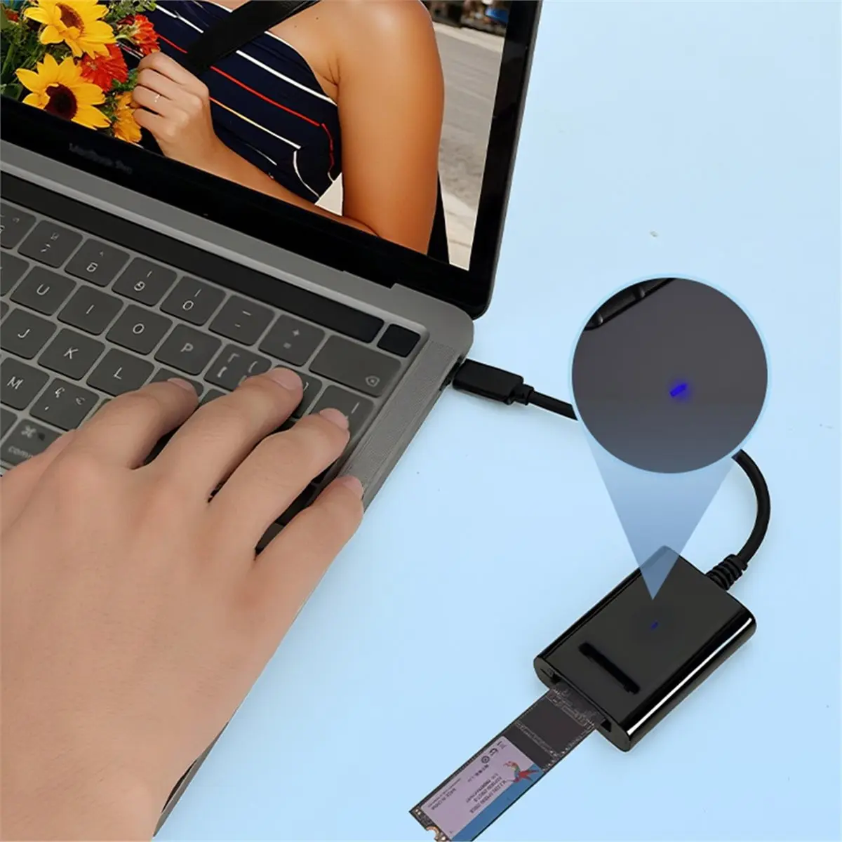 A64I M.2 Solid State Easy Drive Cable USB Type-C to M.2 NVME 10Gbps SSD Adapter for NVME PCIE Hard Drive Enclosures