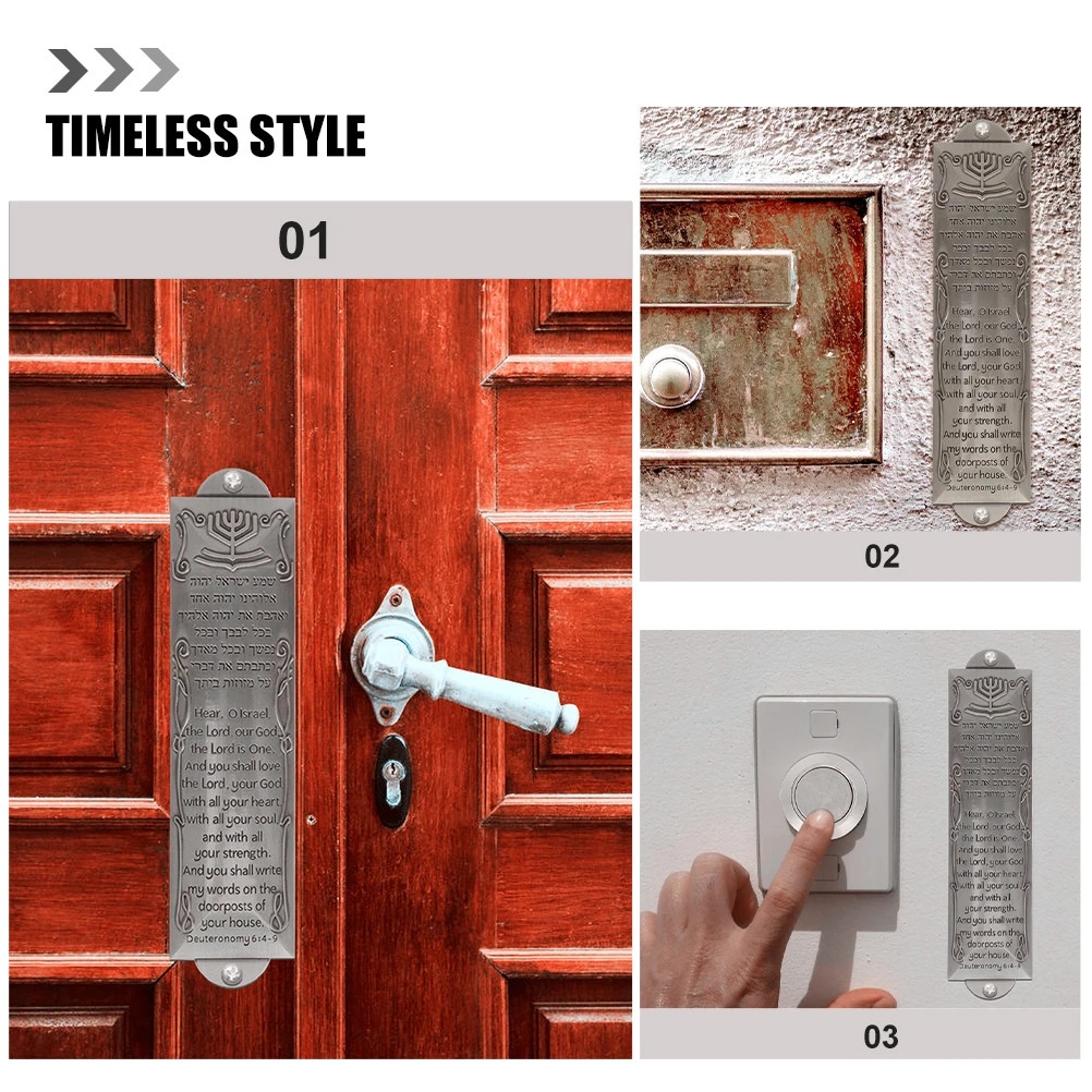 

1 Set Metal Mezuzah With Scroll Religious Door Home Decor Prayer Craft Decorative Judaica Symbols Gatepost Adornment Catholic