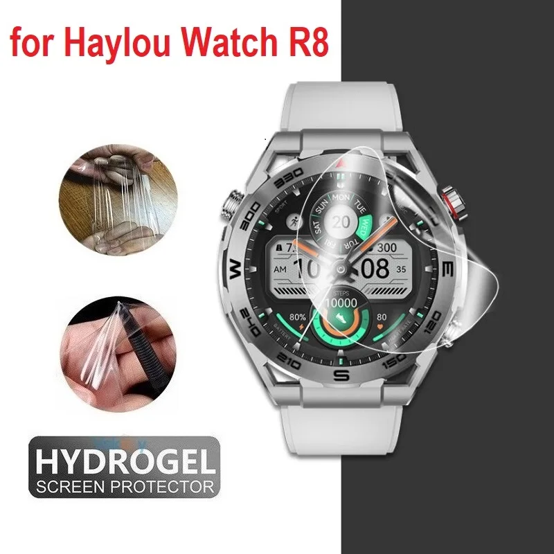 Pelindung layar hidrogel TPU 10 buah, untuk jam tangan Haylou R8 Film pelindung lembut
