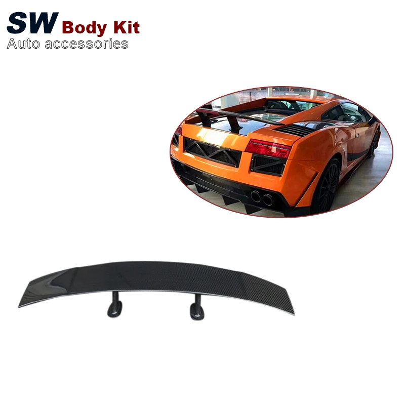 Carbon Fiber Rear Spoiler for Lamborghini Gallardo LP550 LP560 LP570 Rear Trunk Spoiler Lip Guide Wing Lip Rear Wing Body Kit