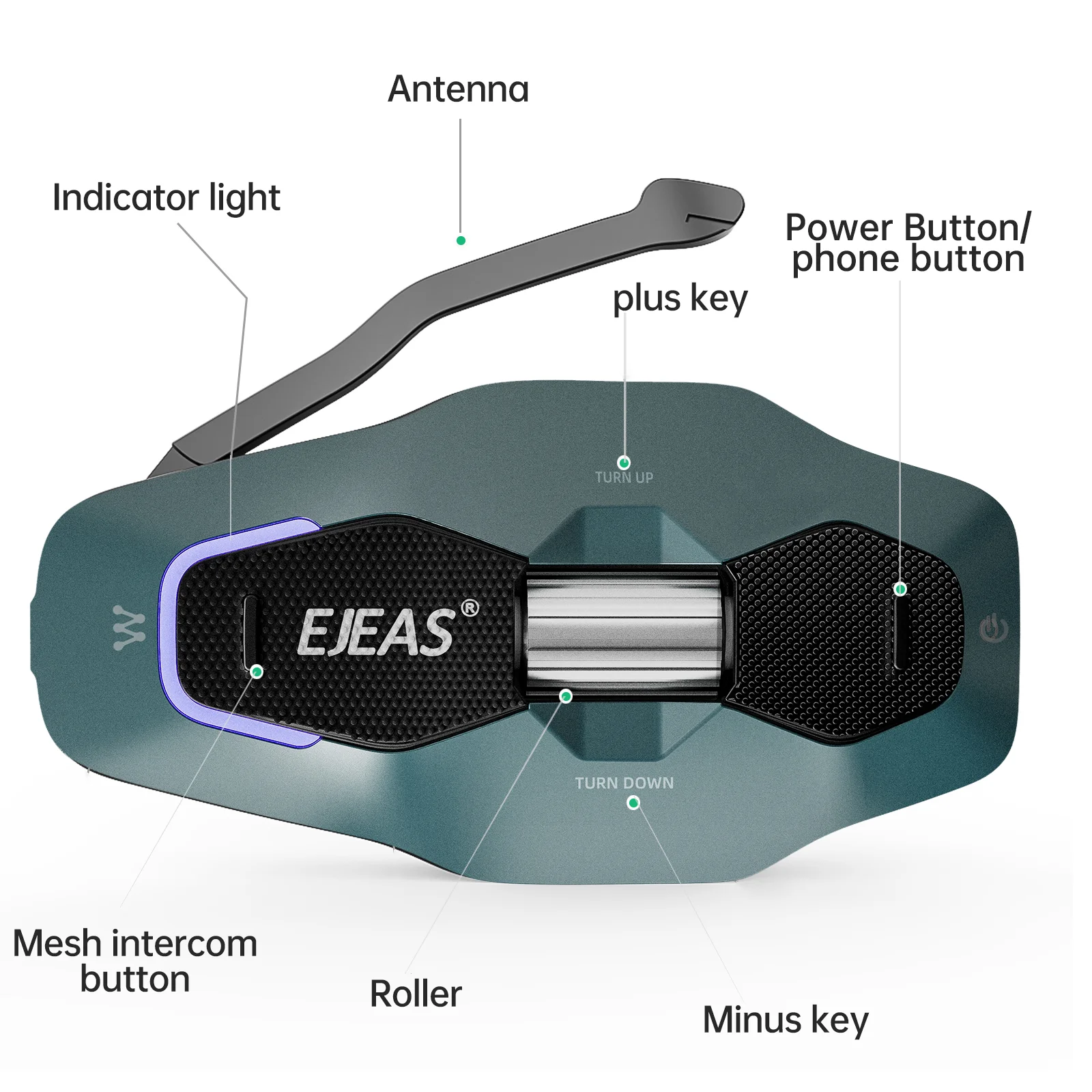 2PCS EJEAS X10 Motorcycle Helmet Bluetooth Intercom Headset