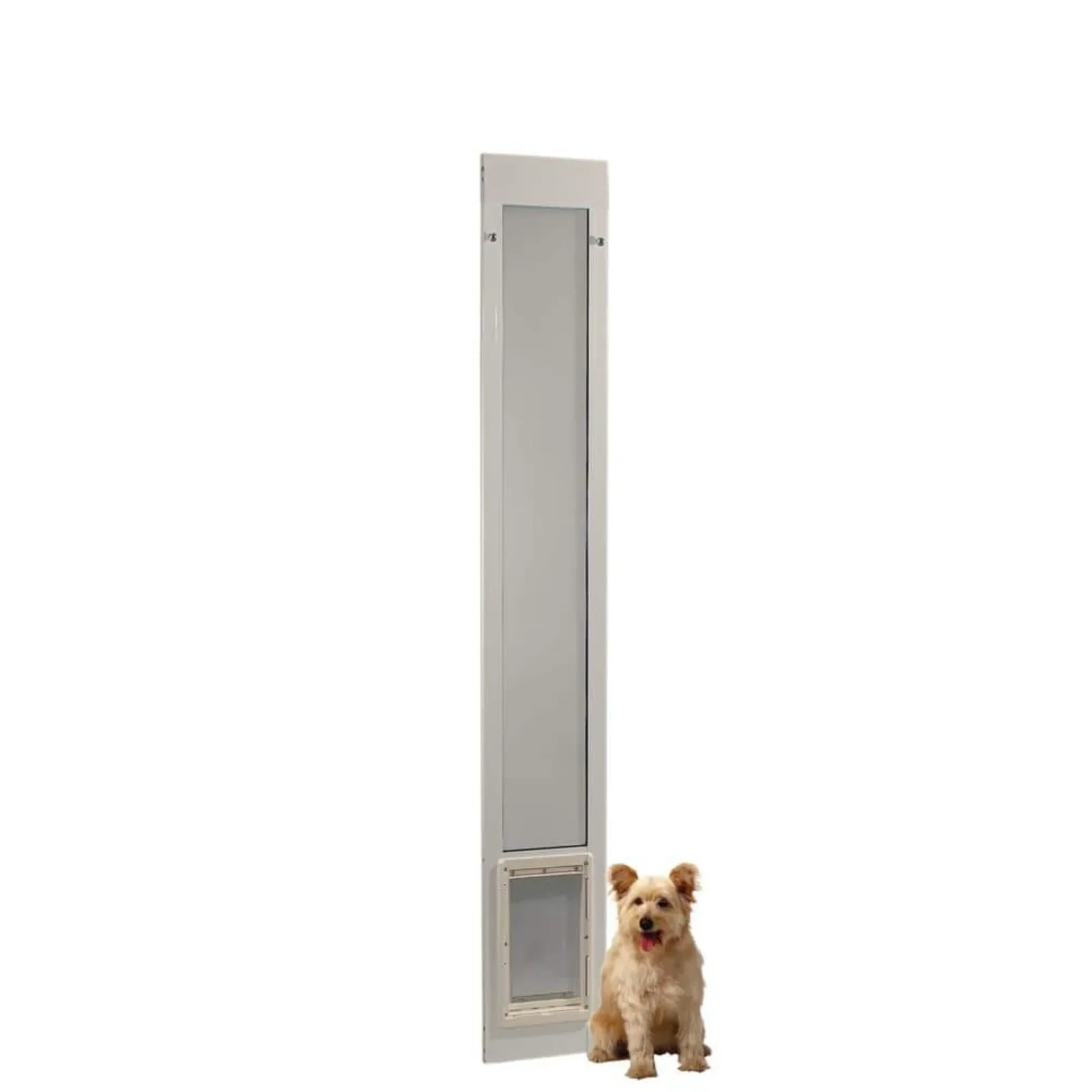 

7 x 11.25 Medium White Pet and Dog Patio Door Insert for 77.6 . to 80.4 . Tall Aluminum Sliding Glass