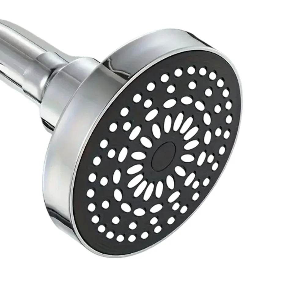 

Compact 4 Inch 10 Centimeter Showerhead With Lotus Pod On Top Adjustable Water Flow Easy Install For Modern Bathroom Silver ABS