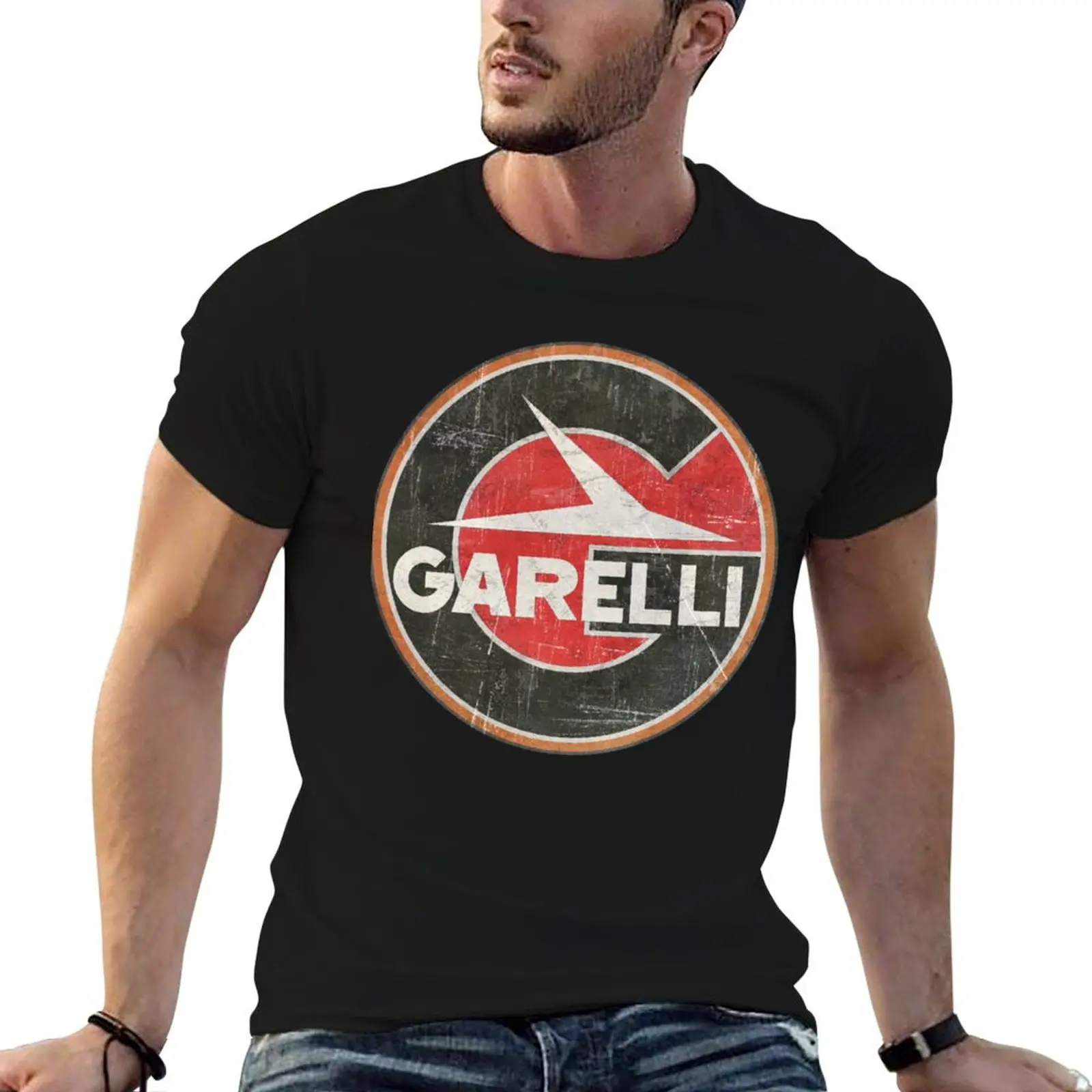 

Garelli Motorcycles . Retro Badge T-Shirt man t shirt cotton anime tshirt T-Shirt