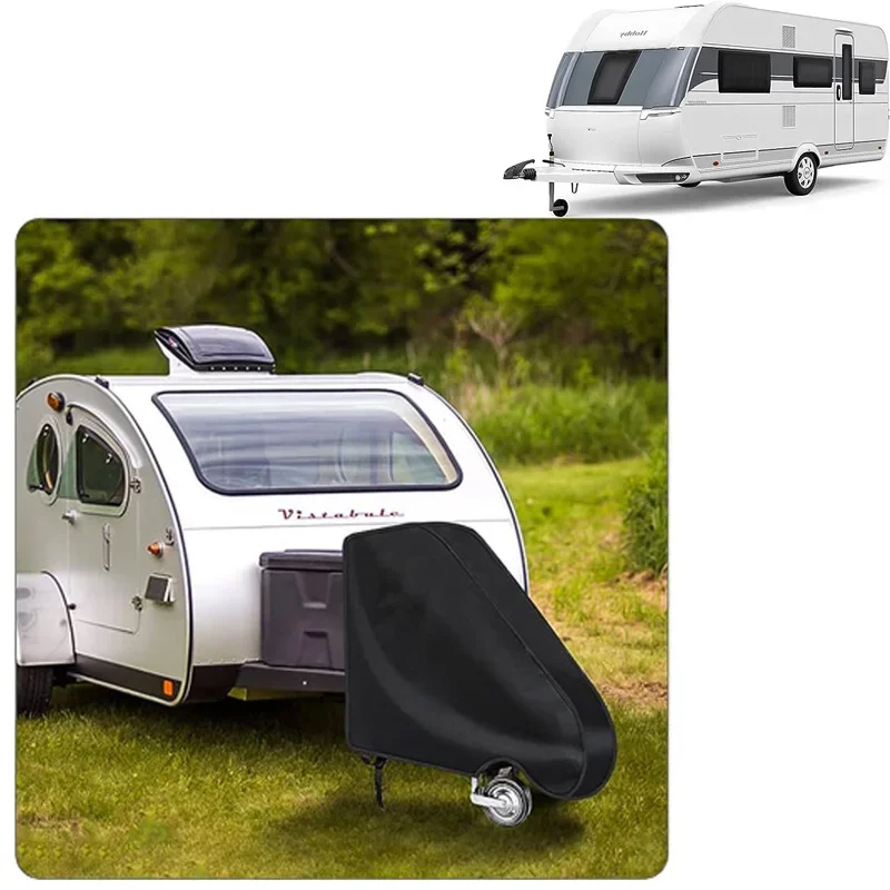 RV Tailer Hook Towing Hitch Cover Waterproof Caravan Snow Rain Dust Protector Trailer Truck Anti UV Oxford Accessories Parts