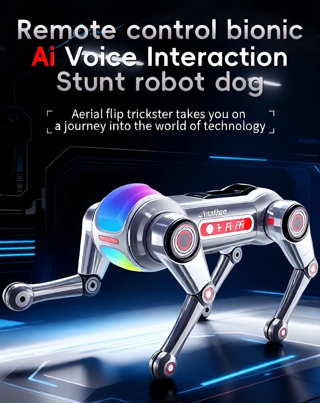 Teeggi Multifunction RC Mechanical Dog Electric RC Intelligent Robot Dog Educational Toy Bionic Smart Robot Toy For Kids Gift