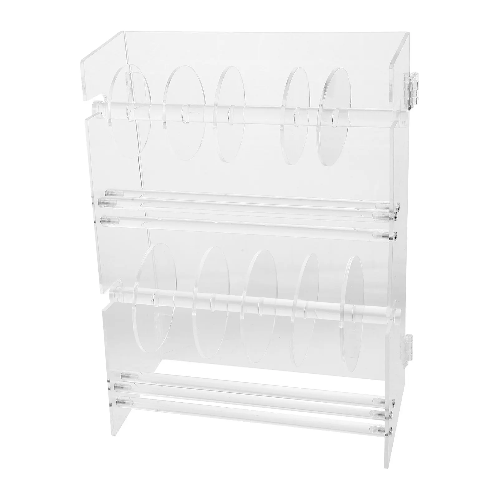 Acrylic Acrylic Label Roll Dispenser Holder Organizer Clear Tier Adjustable Sticker Transparent Desktop Tape Office