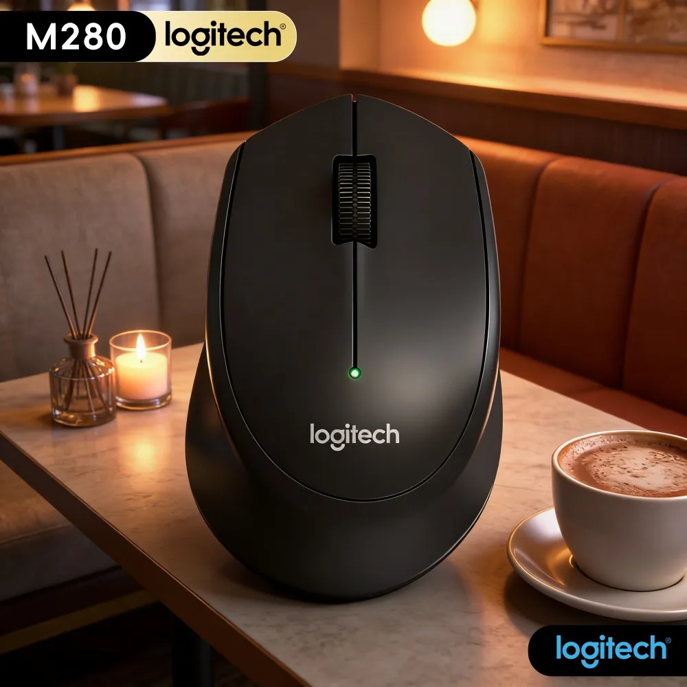 Work Desk Tool Wireless Mouse M280 Auto Sleep Power Save For Desktop Notebook Home Office Regular Daily Computing Tasks