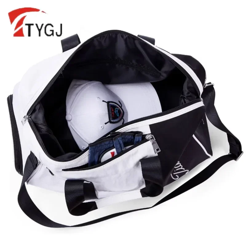 TTYGJ Nylon Golf Bags Portable Big Capacity Golf Clothing Bag with Shoulder Strap Lightweight Travel Pack Independent Shoe Layer